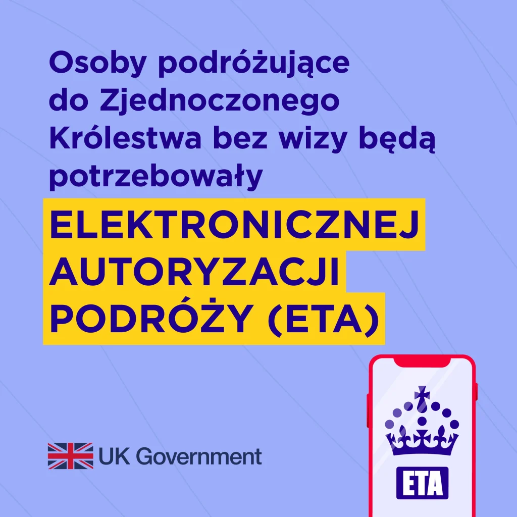 Wielka Brytania – od 2 kwietnia 2025 wymagany elektroniczny certyfikat ETA przy wjeździe