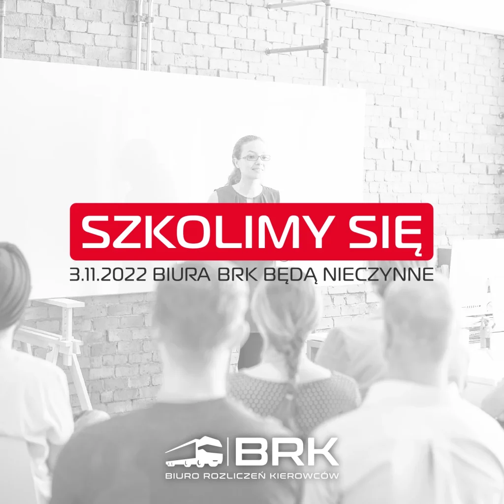 Szkolimy się – 3.11.2022 biura BRK będą nieczynne.
