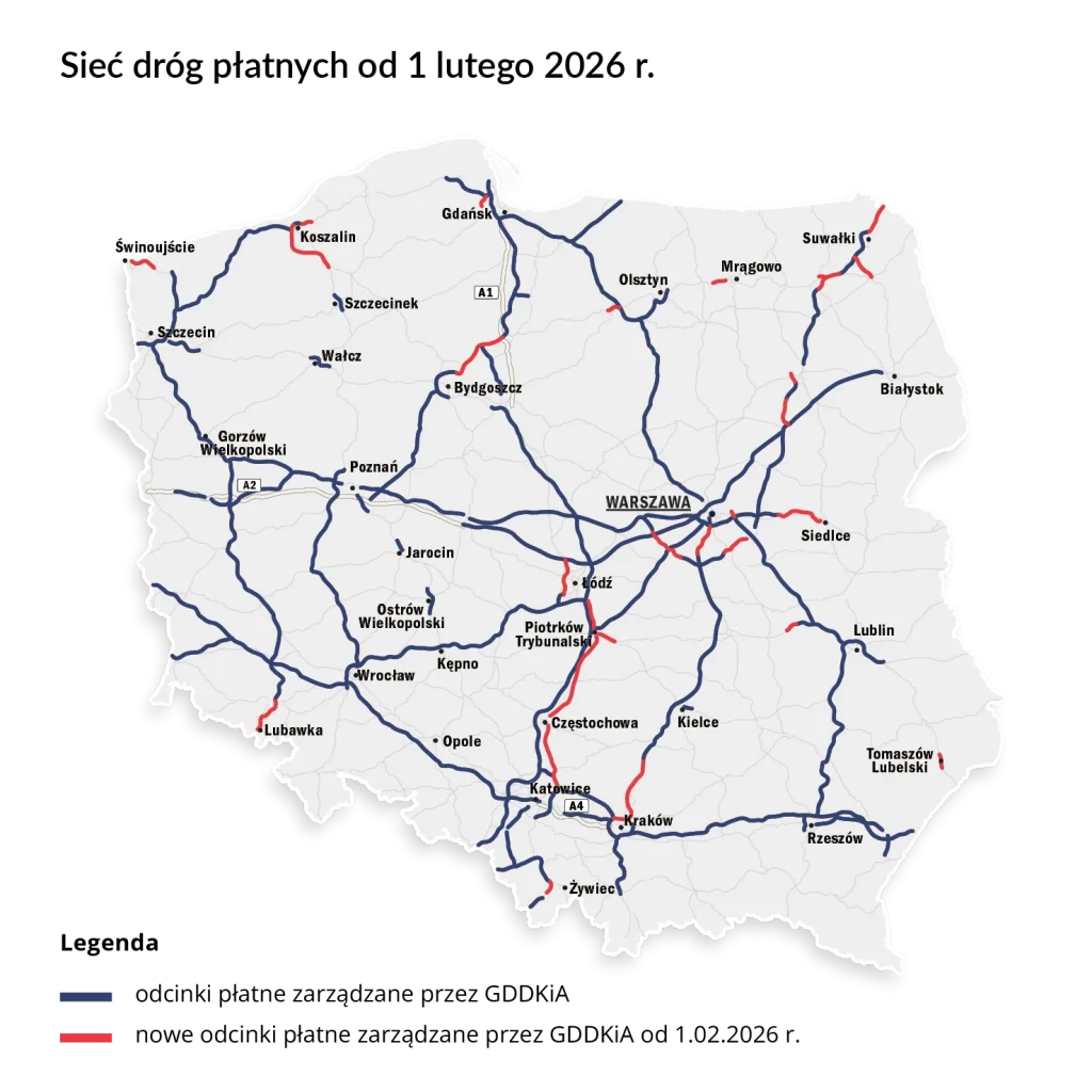 Od 1 lutego kolejna podwyżka eTOLL w Polsce – nowe rozporządzenie opublikowane – aktualizacja