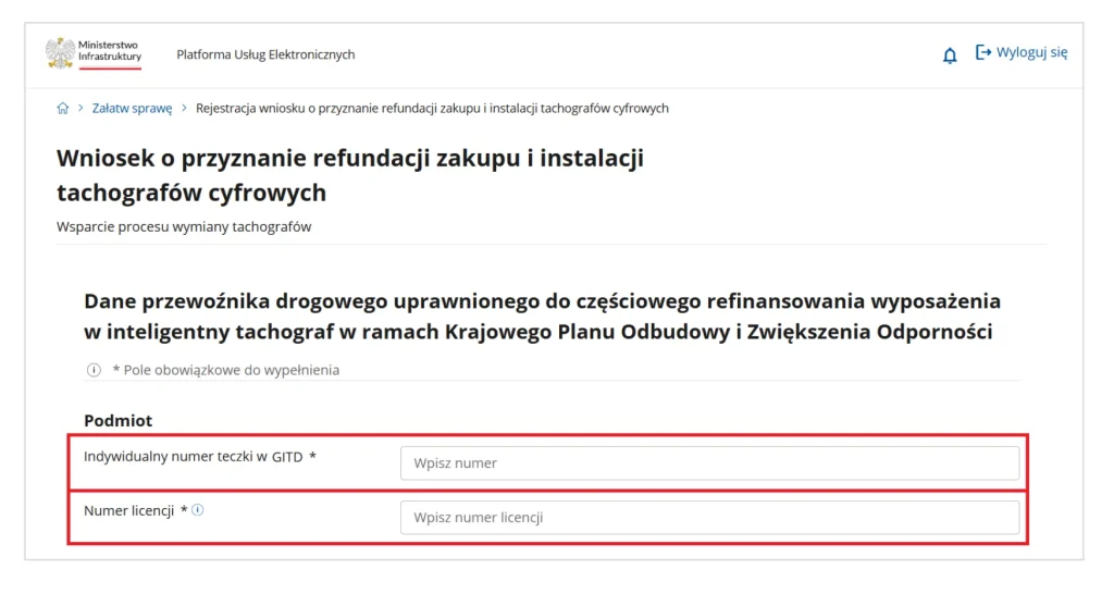 Przypomnienie o wnioskach o refinansowanie tachografów – czas tylko do 31 stycznia 2026